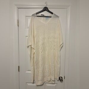 Alice + Olivia Swim Coverup Kaftan Poncho 80% Linen Extra Small/ Small